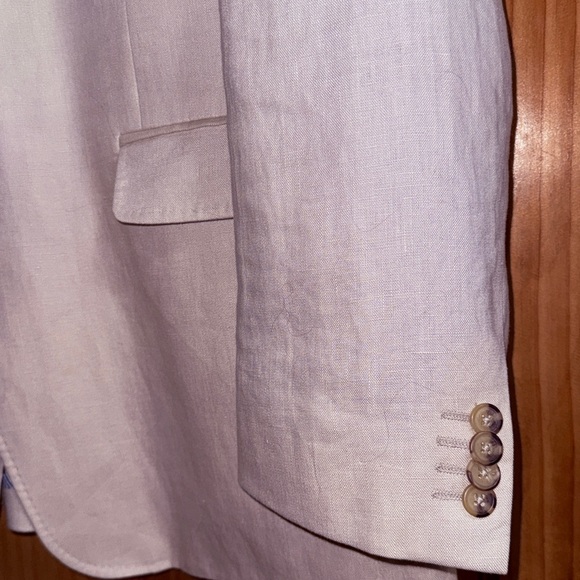 Alan Flusser Men’s Classic Beige Linen Blazer - 46R - GUC - Picture 7 of 16